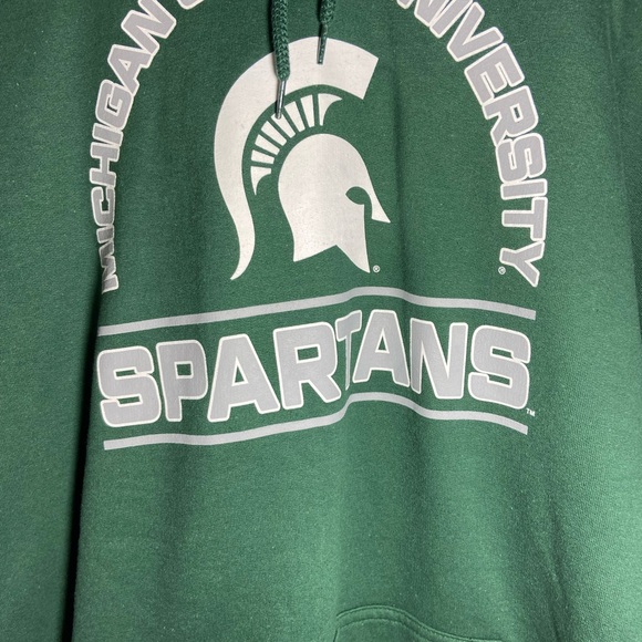 NWT Michigan State University Green Hoodie Mens 2XL Football Fall Sports Fan - Picture 7 of 12